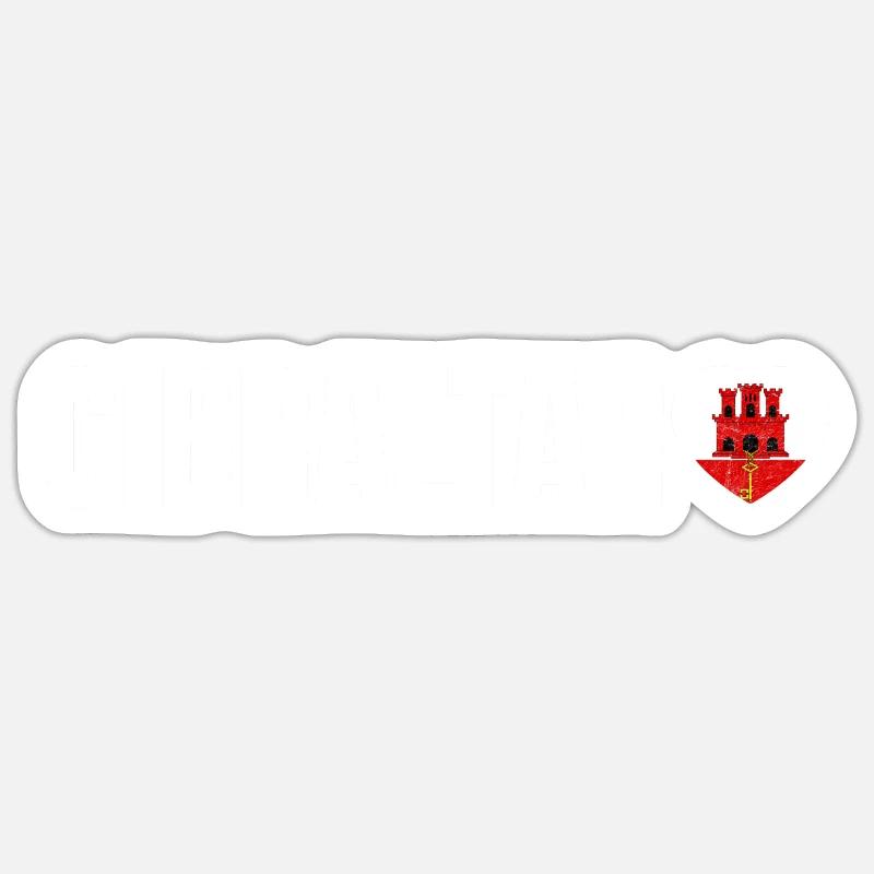 Gibraltar - Sticker size S (10 x 10 cm) - white matte