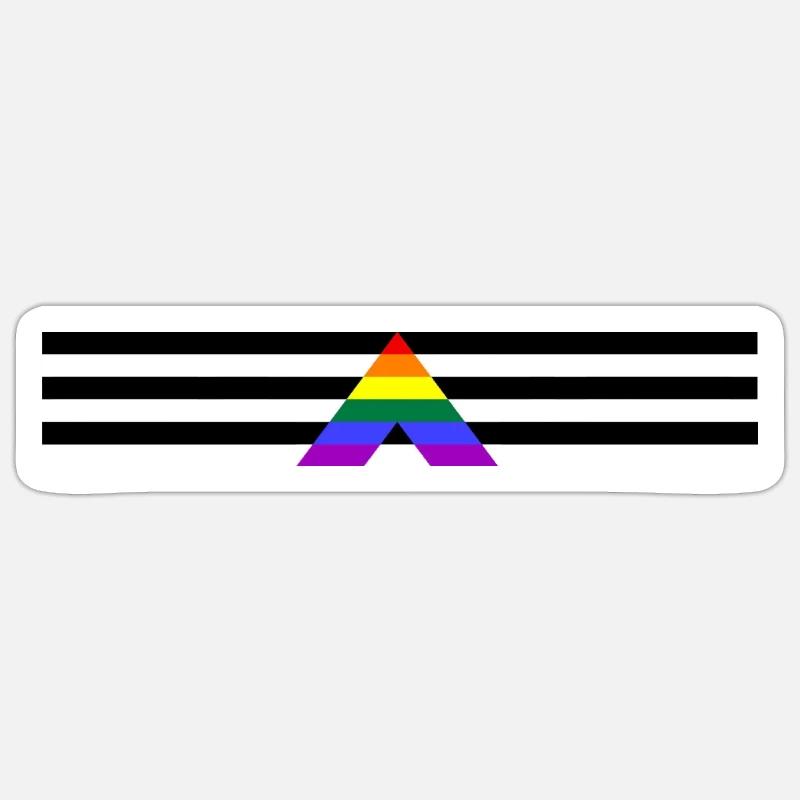 Drapeau de l’allié droit - Sticker taille S (10 x 10 cm) - blanc mat