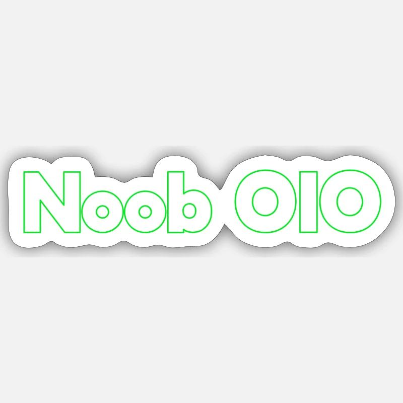 Noob - Sticker Größe S (10 x 10 cm) - Mattweiß