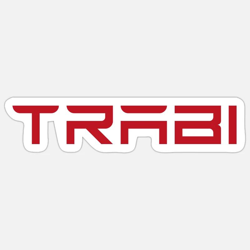 TRABI - lustig - Nostalgie - Sticker Größe S (10 x 10 cm) - Mattweiß