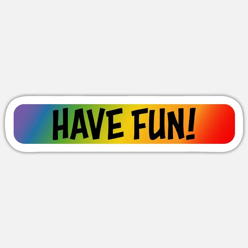 arc-en-ciel amusez-vous - Sticker taille S (10 x 10 cm) - blanc mat