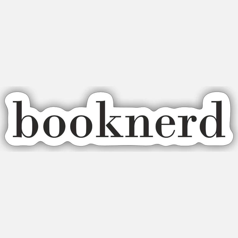 booknerd - Sticker Größe S (10 x 10 cm) - Mattweiß
