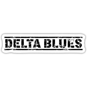 Delta Blues - Sticker Größe S (10 x 10 cm) - Mattweiß - Vorne