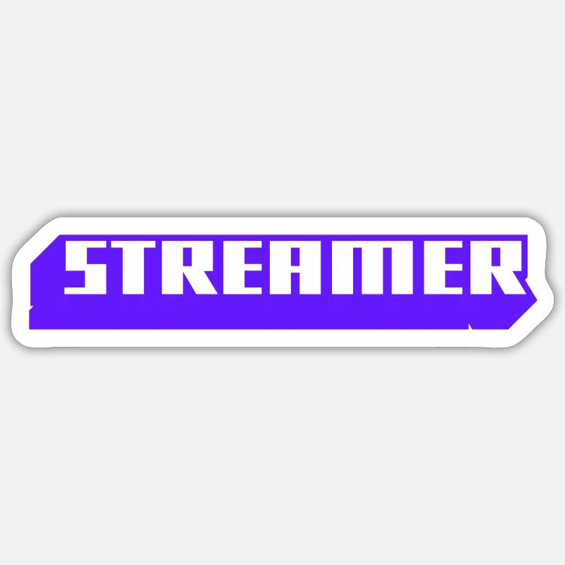 Streamer - Sticker Größe S (10 x 10 cm) - Mattweiß