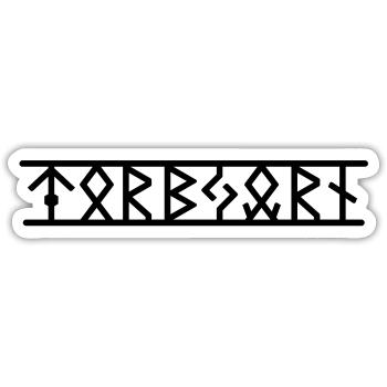 Torbjörn - Sticker Größe S (10 x 10 cm) - Mattweiß - Vorne