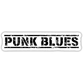 Punk Blues - Sticker Größe S (10 x 10 cm) - Mattweiß - Vorne