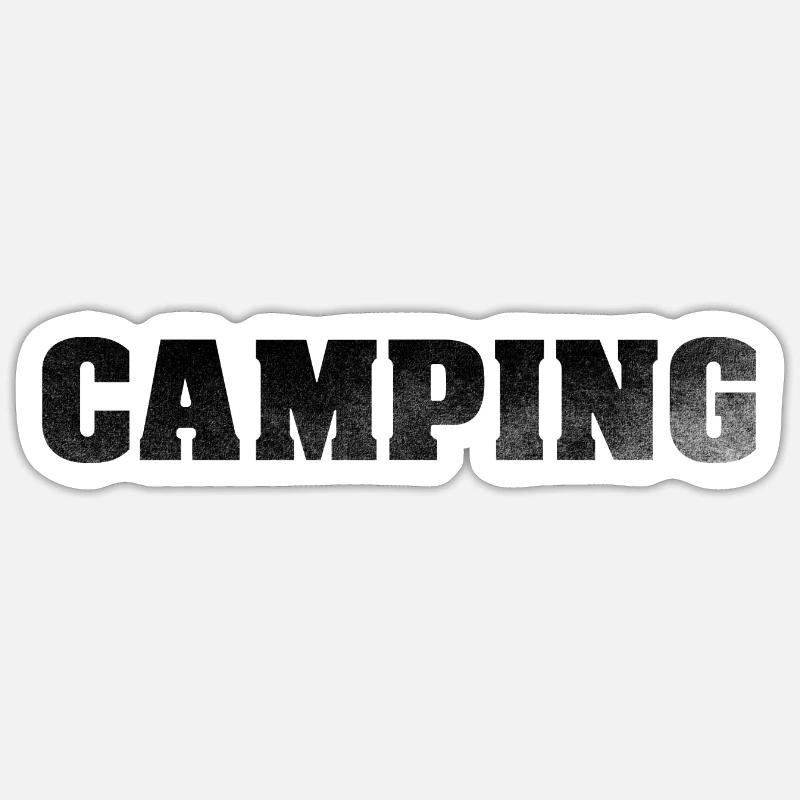 Camping Sticker taille S (10 x 10 cm)