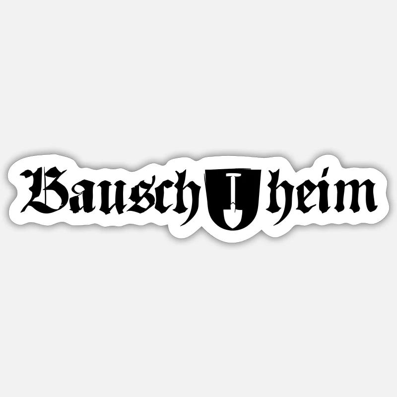 Bauschheim - Sticker Größe S (10 x 10 cm) - Mattweiß