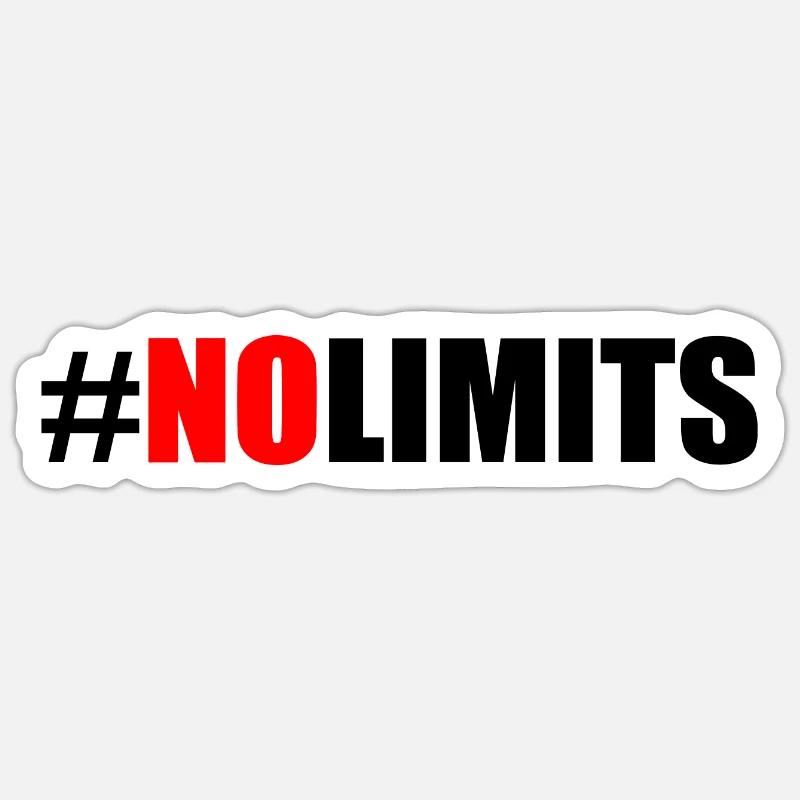 No limits - Sticker size S (10 x 10 cm) - white matte
