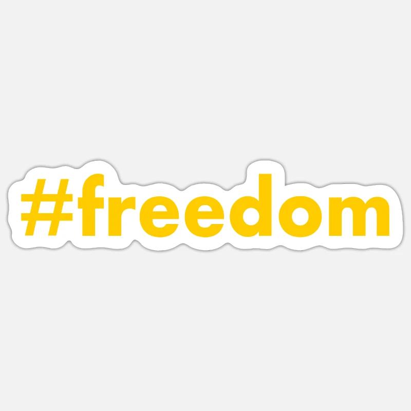 FREEDOM - Sticker Größe S (10 x 10 cm) - Mattweiß