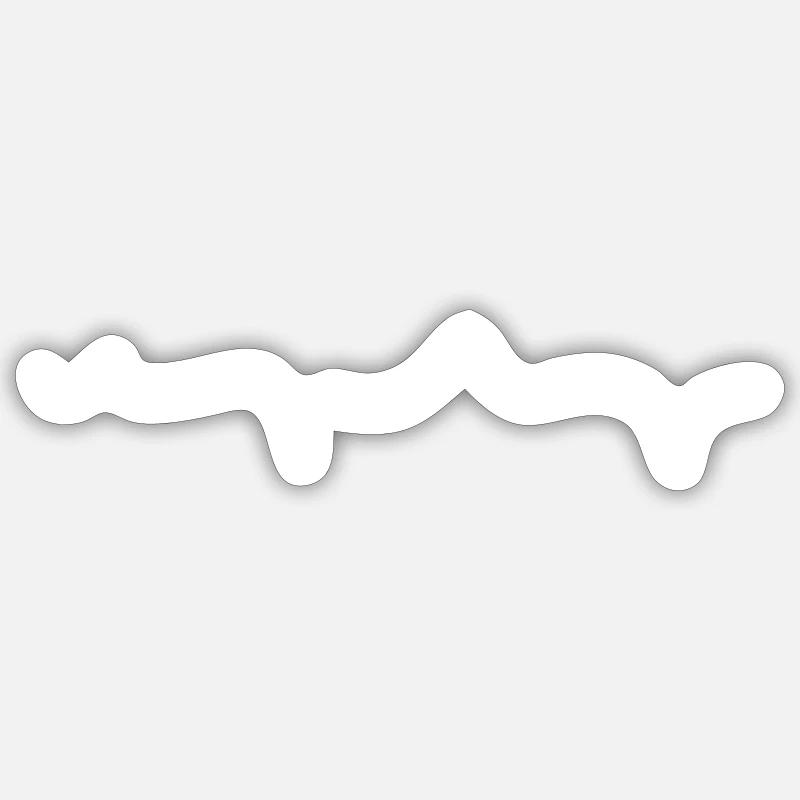 ligne ondulée coup de course pointu Sticker taille S (10 x 10 cm)
