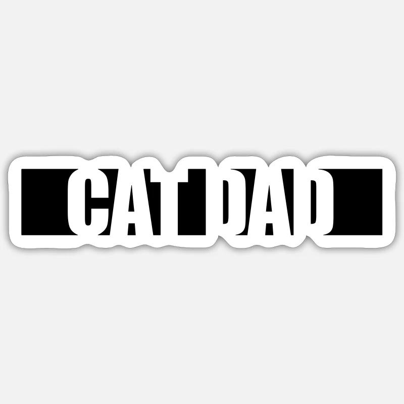 Cat Dad Stripe Design Sticker size S (10 x 10 cm)