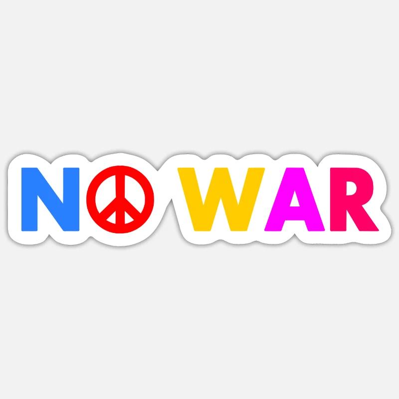 No war - Sticker formato S (10 x 10 cm) - bianco opaco