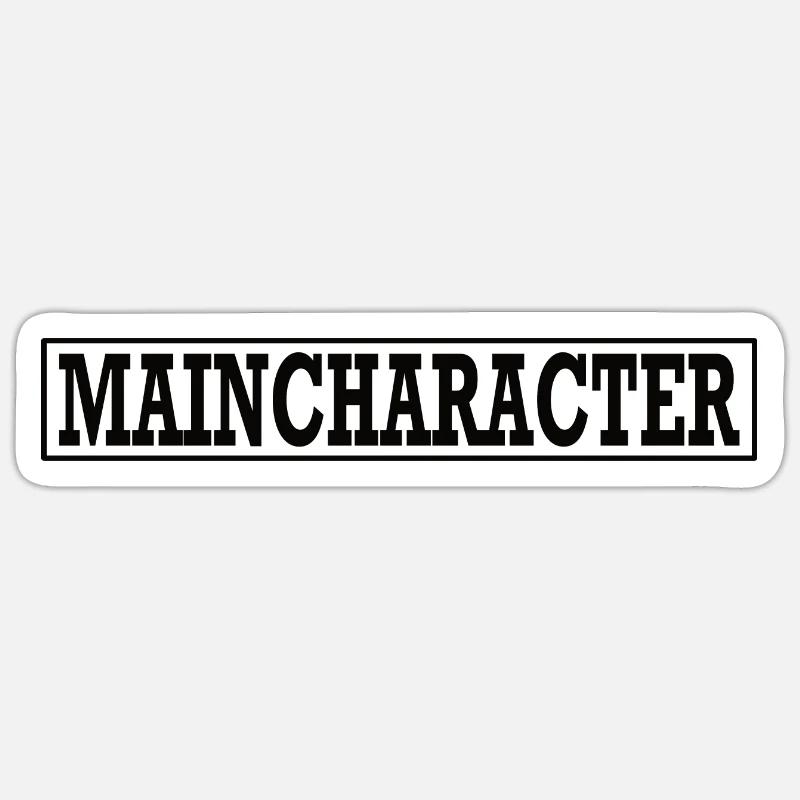 MAIN CHARACTER - Sticker size S (10 x 10 cm) - white matte