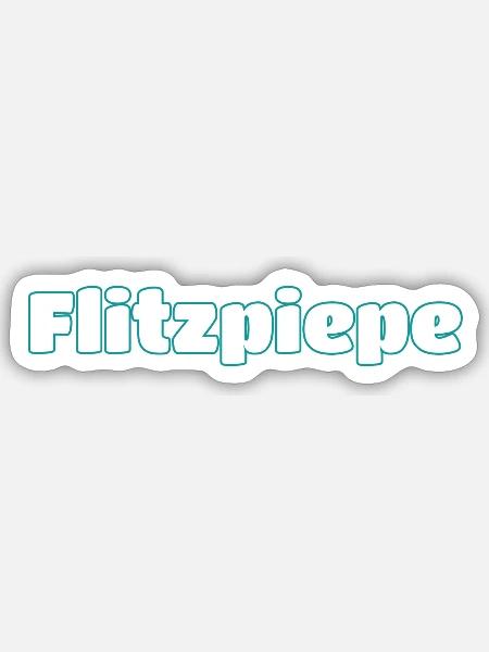 Flitzpiepe - Studio WoooM! - Sticker Größe S (10 x 10 cm) - Mattweiß