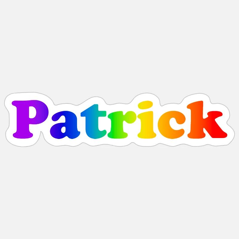 Patrick - Sticker taille S (10 x 10 cm) - blanc mat