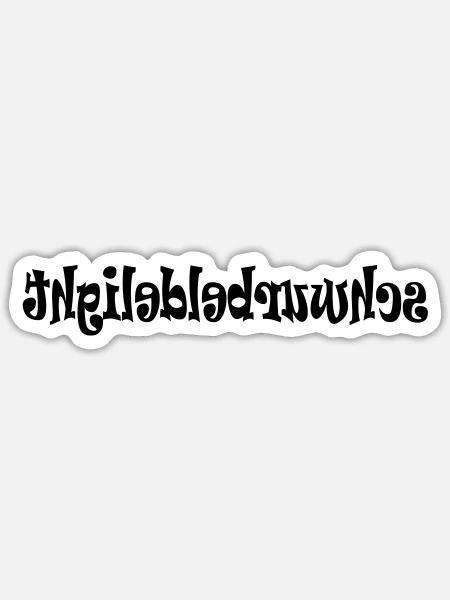 Schwurbeldelight Spiegel - Sticker Größe S (10 x 10 cm) - Mattweiß
