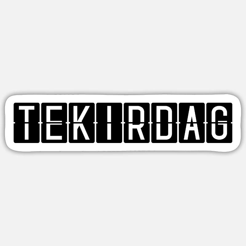 Tekirdağ Flughafentafel - Sticker Größe S (10 x 10 cm) - Mattweiß