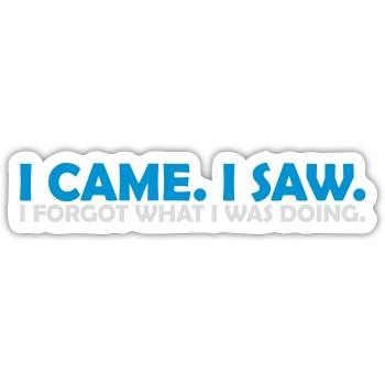 I came saw forget - Sticker size S (10 x 10 cm) - white matte - Front