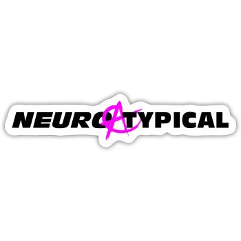 Neuroatypisch - Sticker Größe S (10 x 10 cm) - Mattweiß - Vorne
