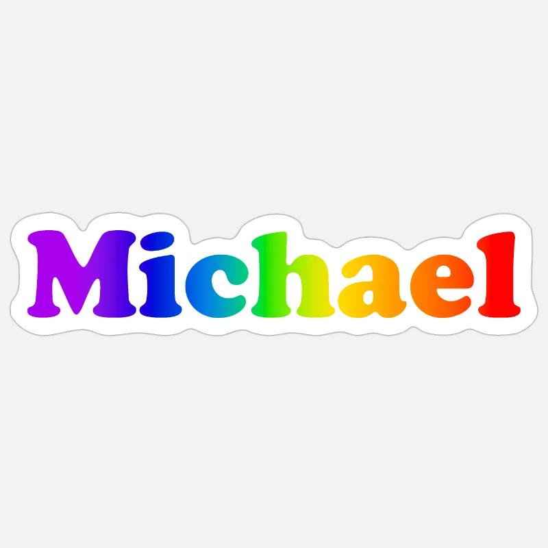 Michael - Sticker size S (10 x 10 cm) - white matte