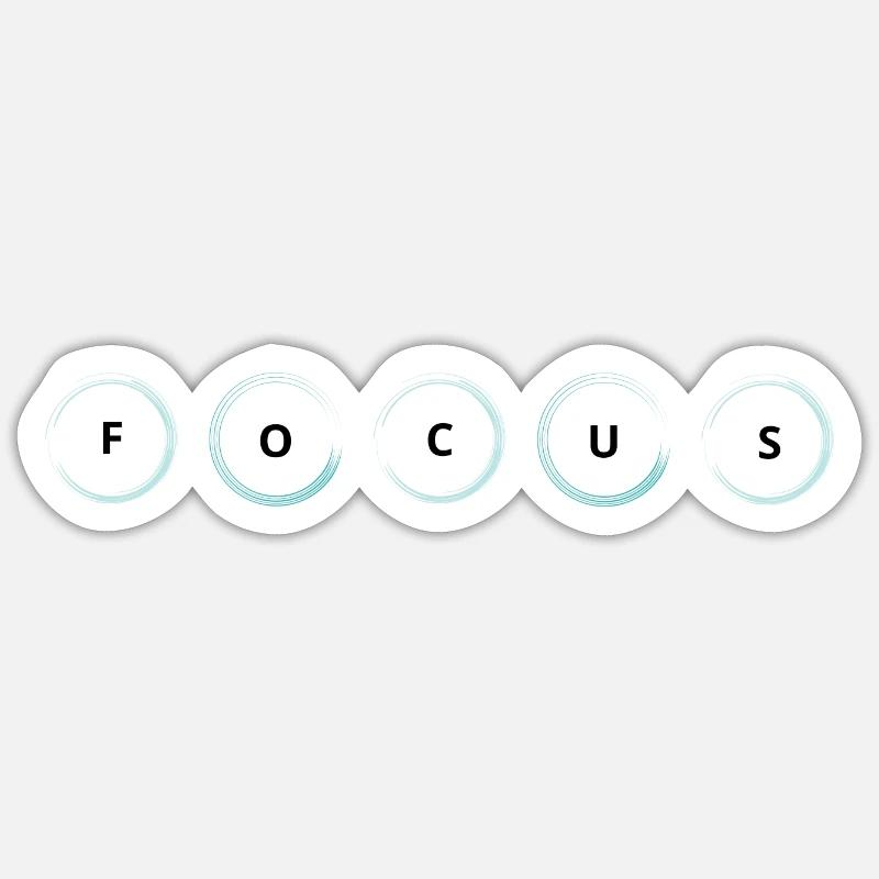 Focus Circles - Sticker size S (10 x 10 cm) - white matte
