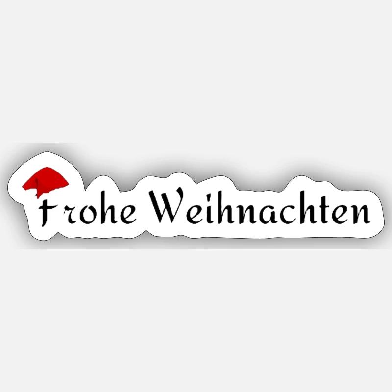 Frohe Weihnachten - Sticker Größe S (10 x 10 cm) - Mattweiß