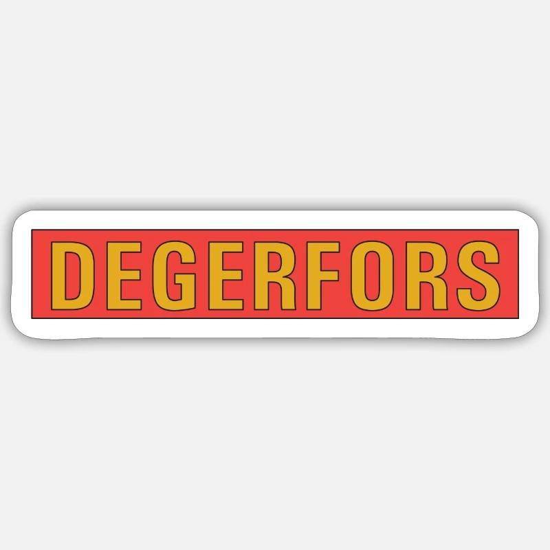 Degerfors - Sticker Größe S (10 x 10 cm) - Mattweiß