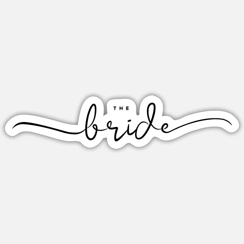 the bride - Sticker size S (10 x 10 cm) - white matte