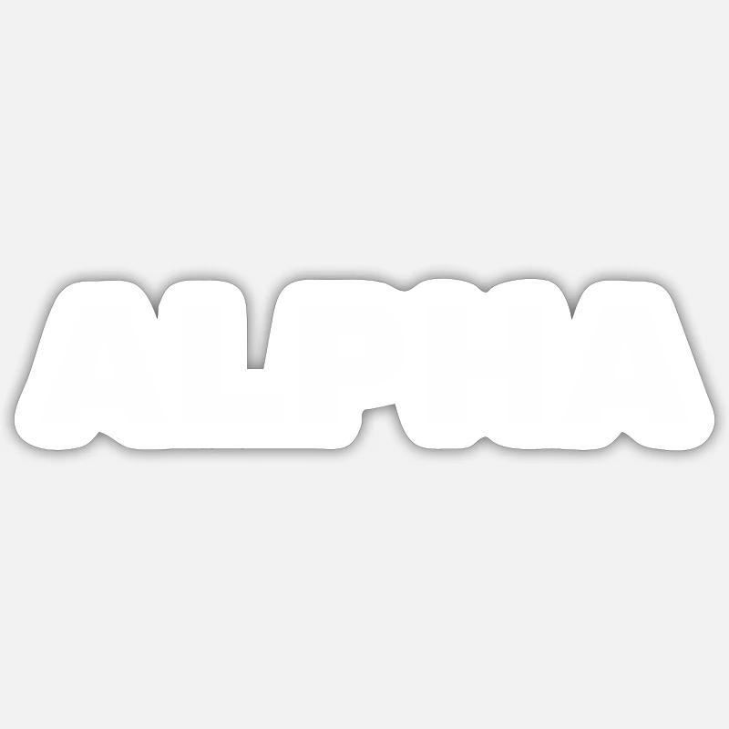 Alpha - Sticker size S (10 x 10 cm) - white matte