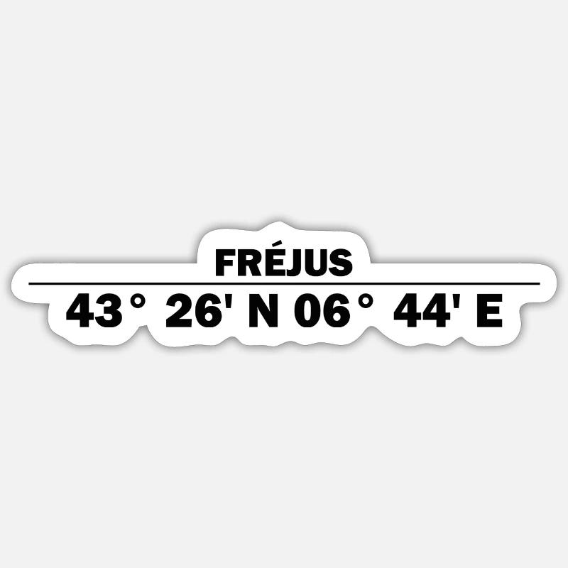Fréjus coordinates Sticker size S (10 x 10 cm)