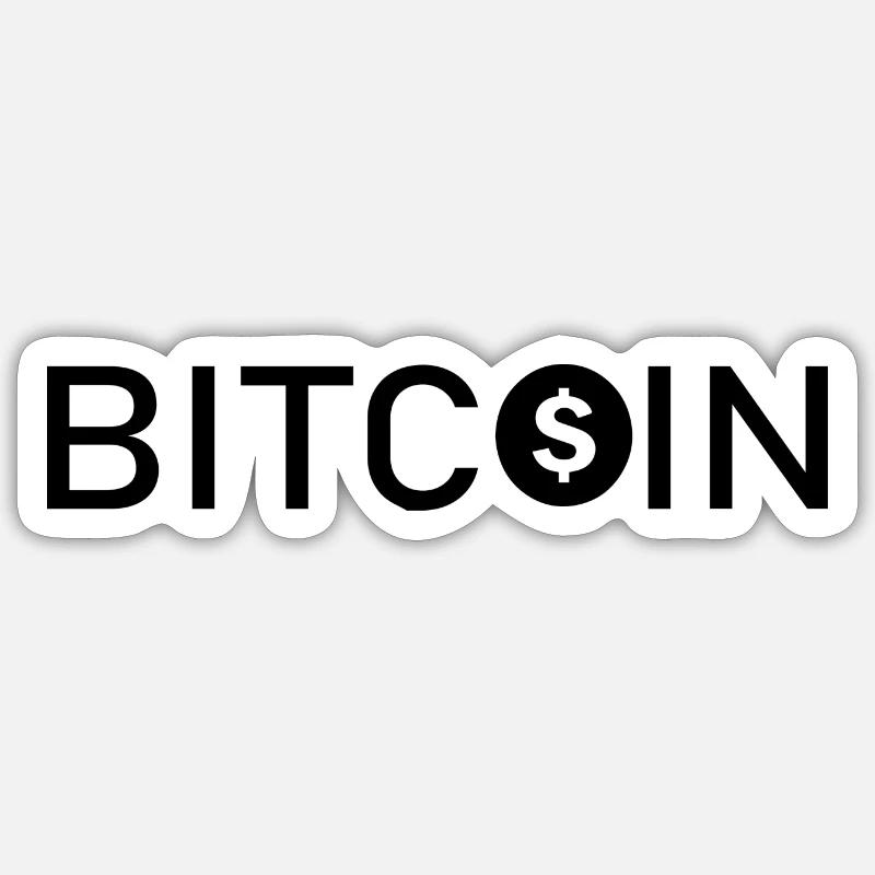 Bitcoin Trading Crypto Stocks - Sticker taille S (10 x 10 cm) - blanc mat