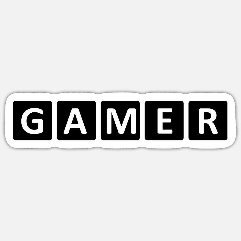 Game Gaming PC - Sticker size S (10 x 10 cm) - white matte