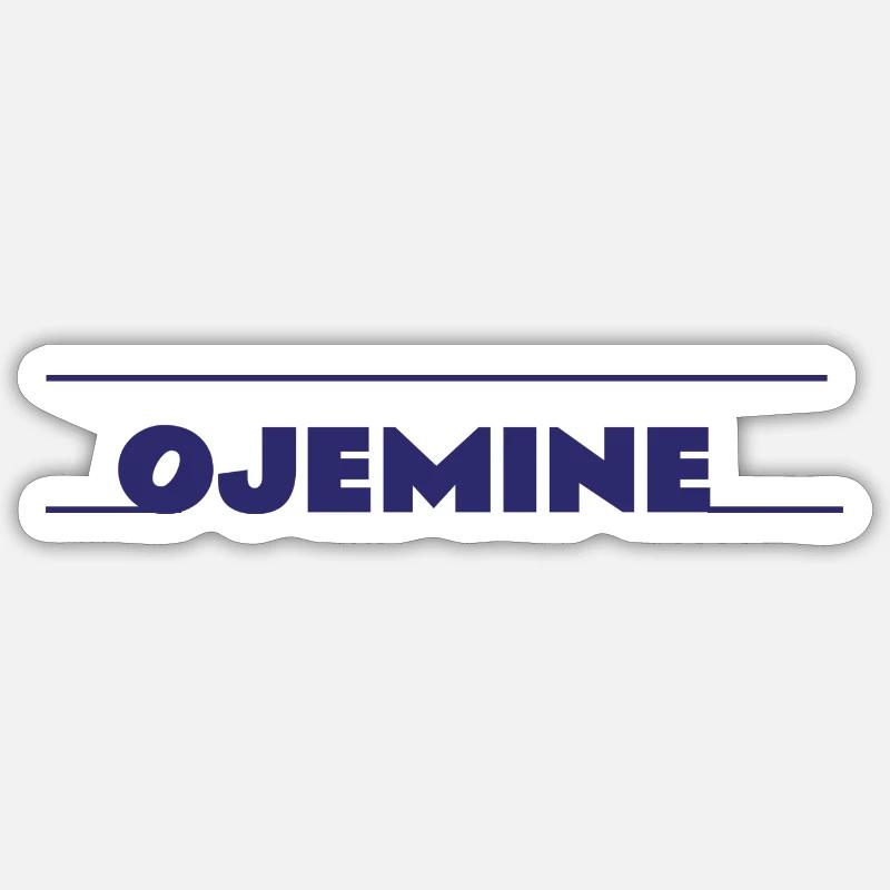 ojemine - Sticker Größe S (10 x 10 cm) - Mattweiß