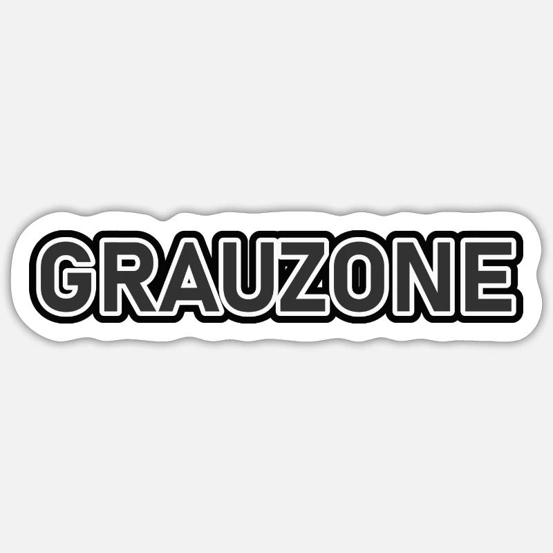 Grauzone - Sticker Größe S (10 x 10 cm) - Mattweiß
