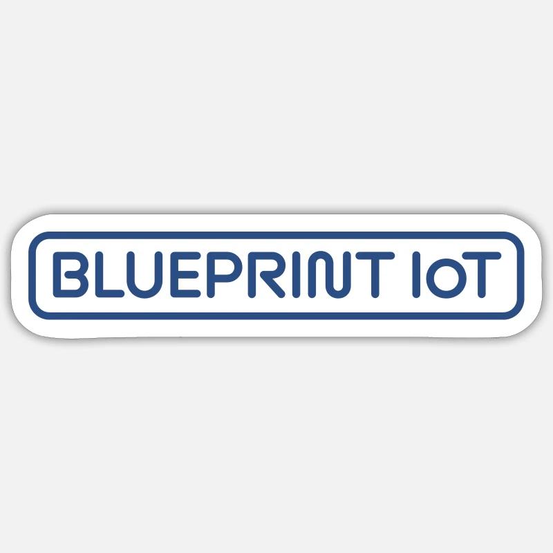 Blueprint IoT - Sticker Größe S (10 x 10 cm) - Mattweiß