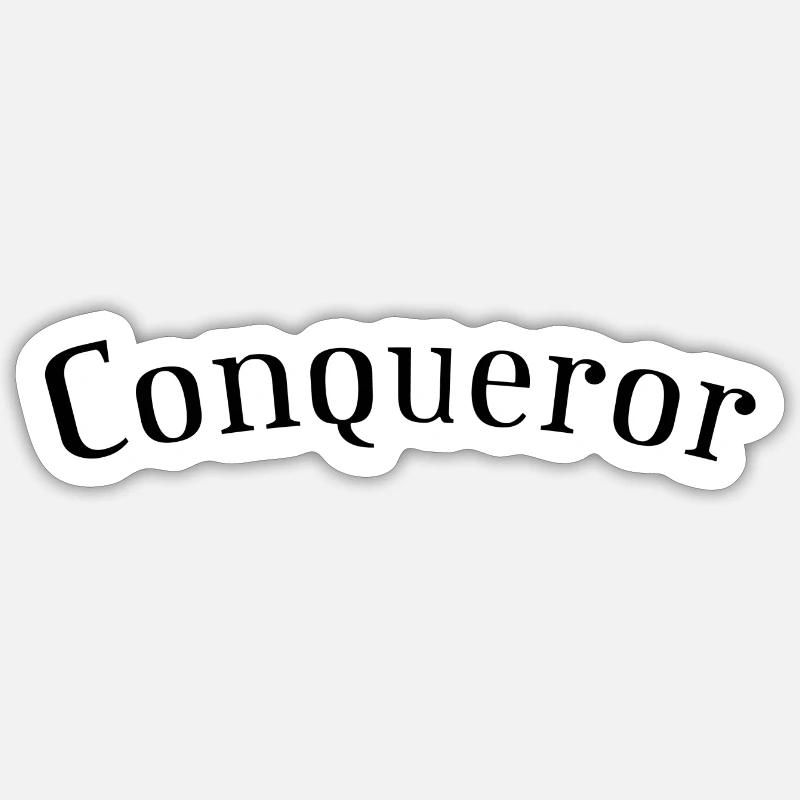 Conquérant - Sticker taille S (10 x 10 cm) - blanc mat