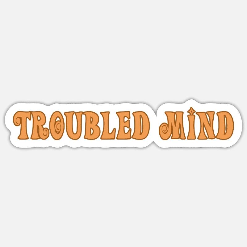 troublé - Sticker taille S (10 x 10 cm) - blanc mat