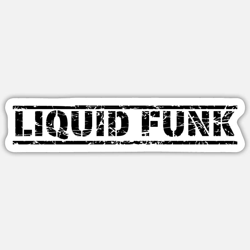 Liquid Funk - Sticker Größe S (10 x 10 cm) - Mattweiß