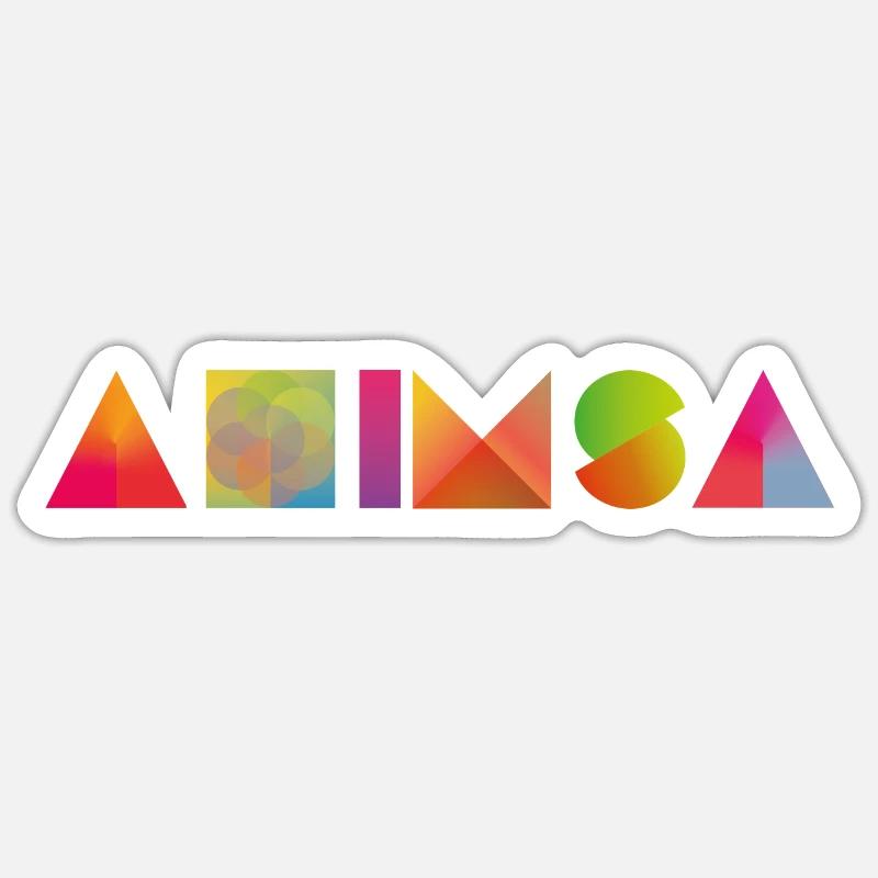 AHIMSA - Sticker size S (10 x 10 cm) - white matte