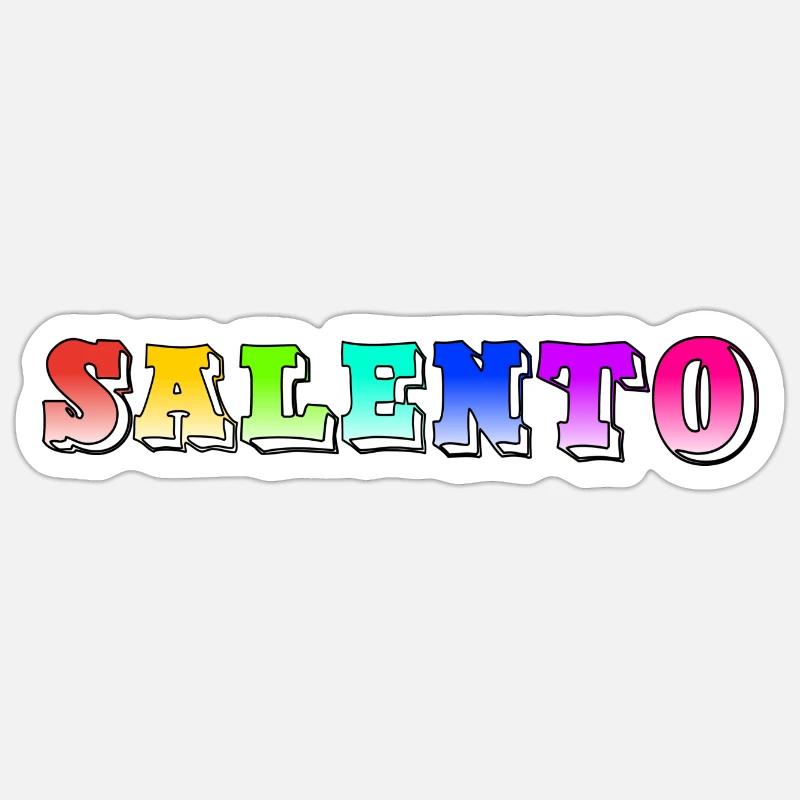 Farbenfroher Salento - Sticker Größe S (10 x 10 cm) - Mattweiß