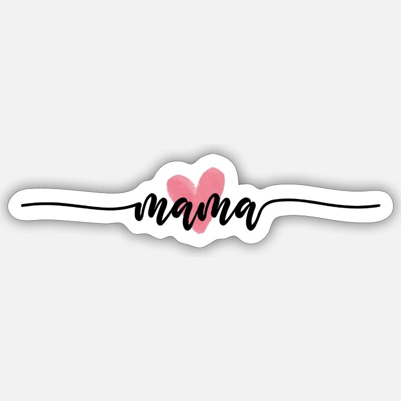 MAMA - Sticker taille S (10 x 10 cm) - blanc mat