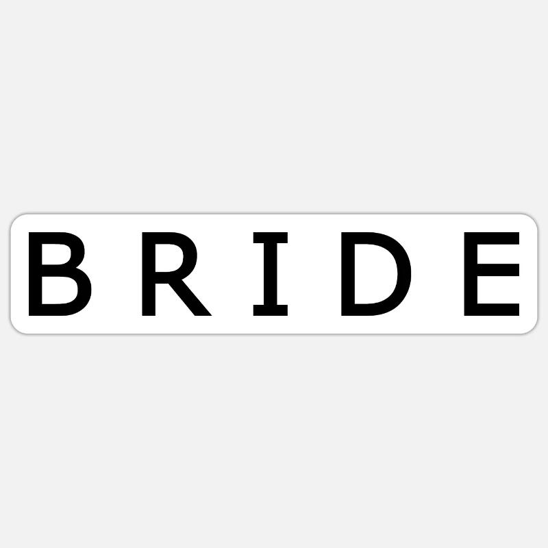 Bride - Sticker taille S (10 x 10 cm) - blanc mat