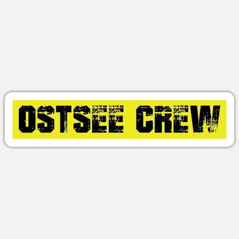 Ostsee Crew - Sticker Größe S (10 x 10 cm) - Mattweiß