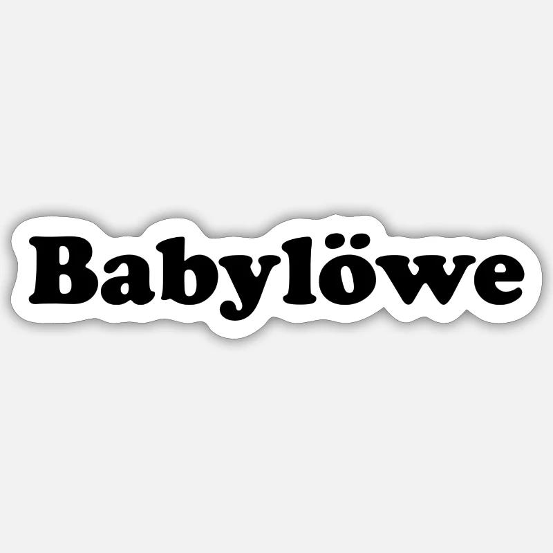 Babylöwe - Sticker Größe S (10 x 10 cm) - Mattweiß