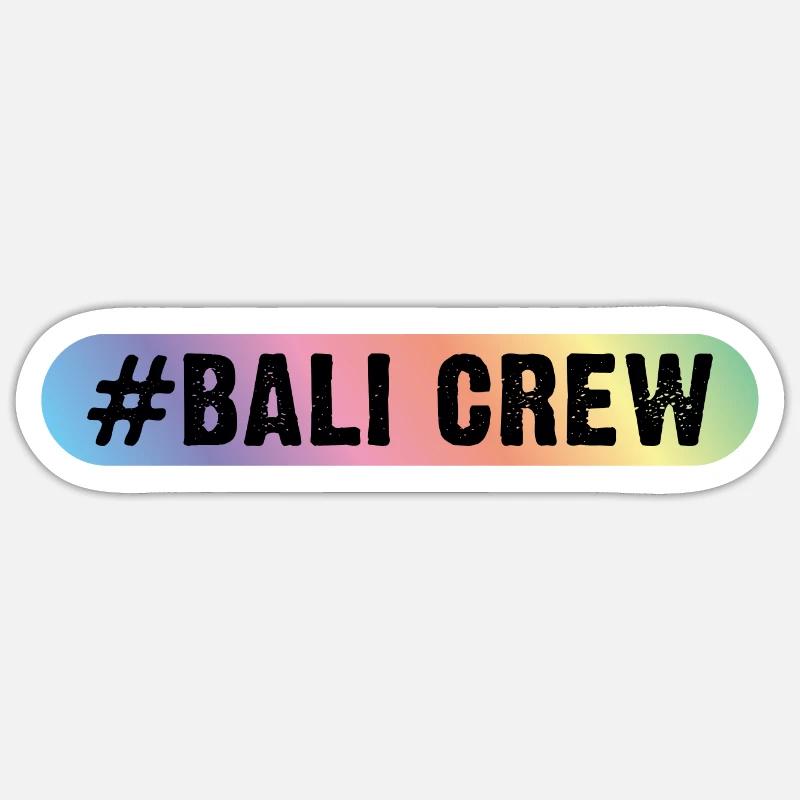 Équipage de Bali - Sticker taille S (10 x 10 cm) - blanc mat