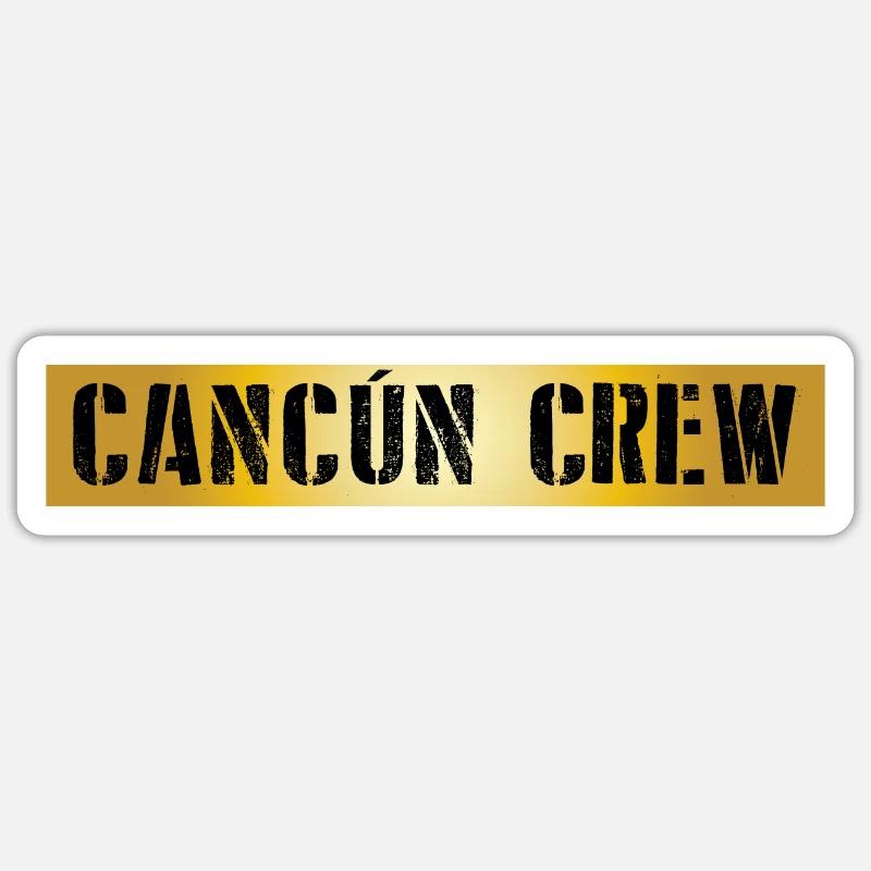 Équipage Cancun - Sticker taille S (10 x 10 cm) - blanc mat