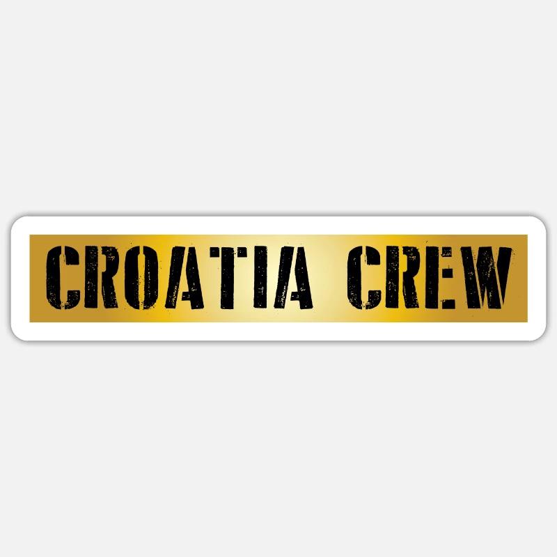 Croatia Crew - Sticker Größe S (10 x 10 cm) - Mattweiß
