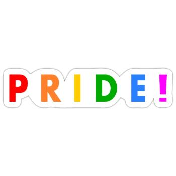 Pride - Sticker Größe S (10 x 10 cm) - Mattweiß - Vorne