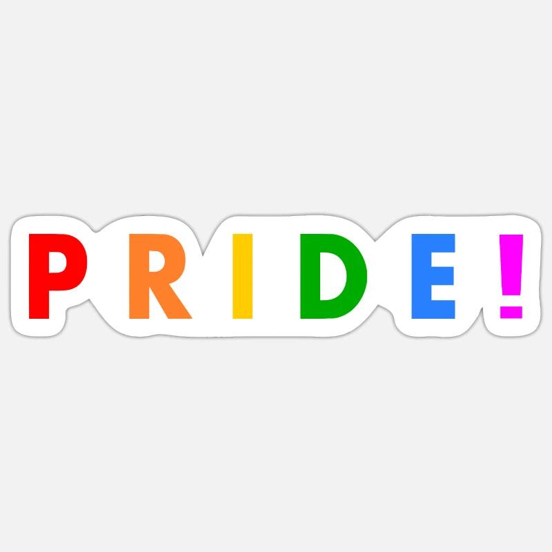 Pride - Sticker Größe S (10 x 10 cm) - Mattweiß
